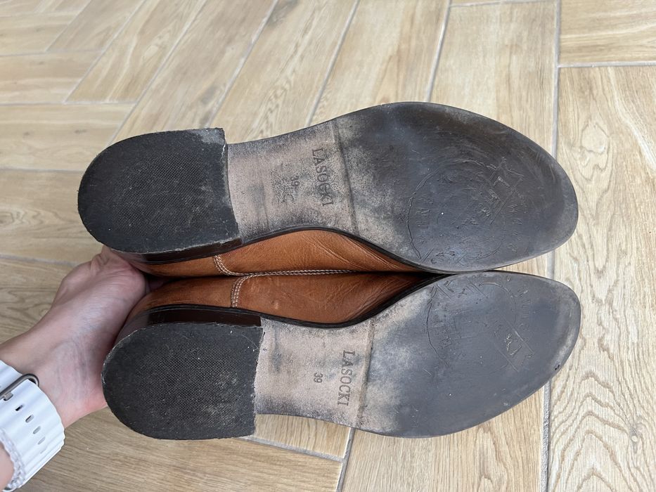 Szkórzane półbuty CCC Lasocki 39 brązowe