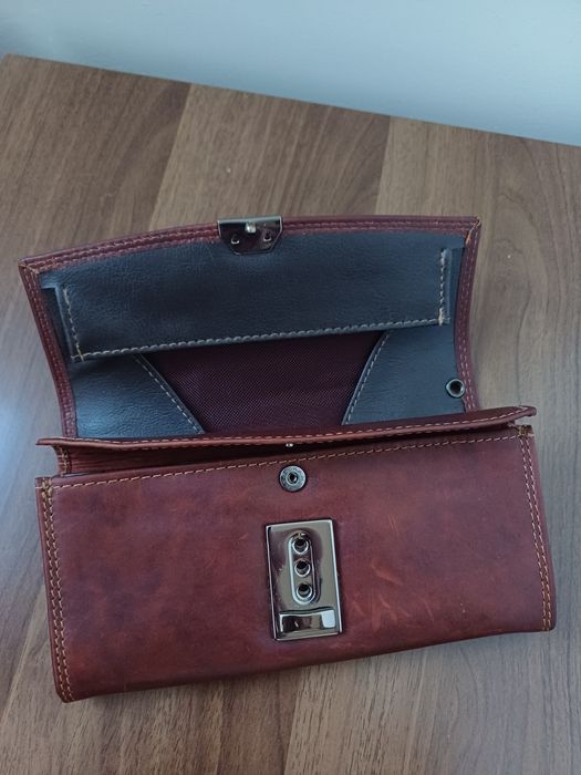 Шикарный кошелёк унисекс Woodland (ориг) натур. кожа буйвола 19×10 см