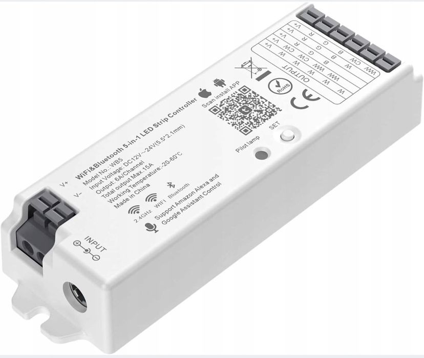 BTF-lightIng kontroler WIFI 5 W 1 LED RGB model WB5