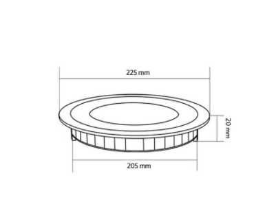 Projetor LED embutir ultra slim 18W CCT