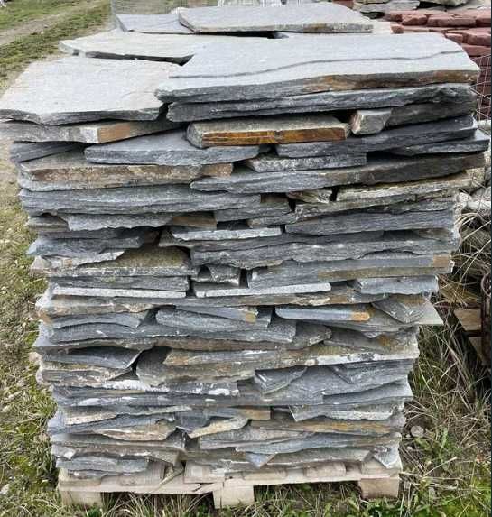 Szary Łupek Grecki Kamień na Elewację Taras Schody Ścianę Akwarium