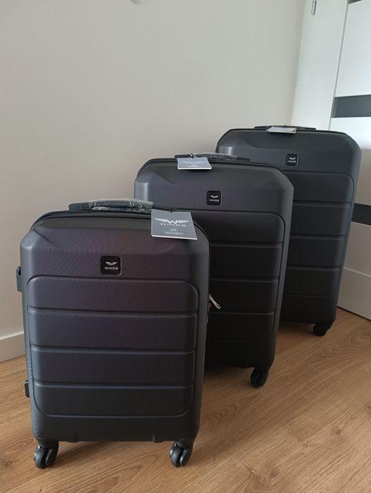 Komplet 3 walizek firmy WINGS niebieski NOWE odbiór osobisty lub wysył