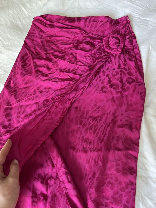 Спідничка Zara шовкова рожева