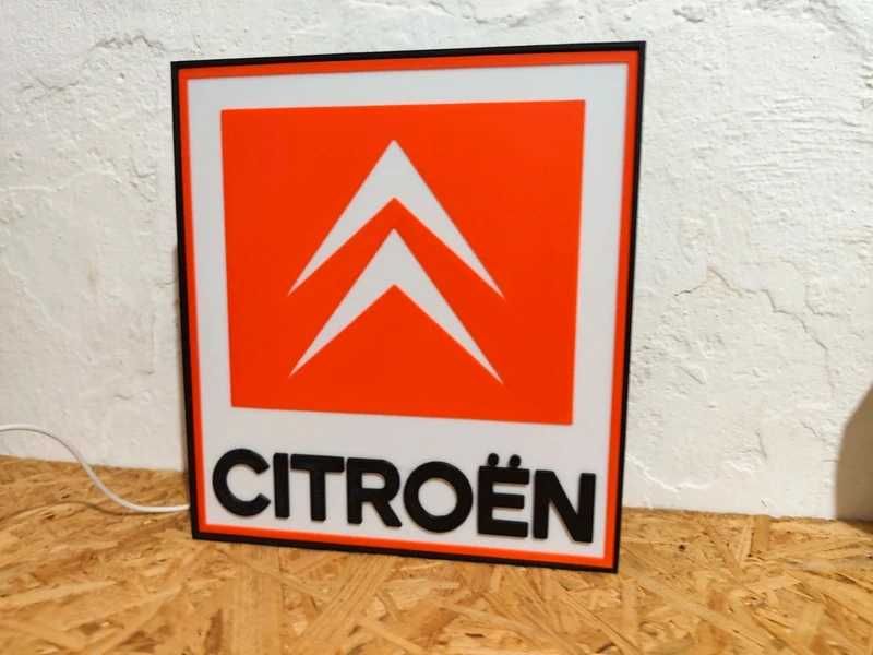 Lightbox luminaria decorativa Citroen 1985