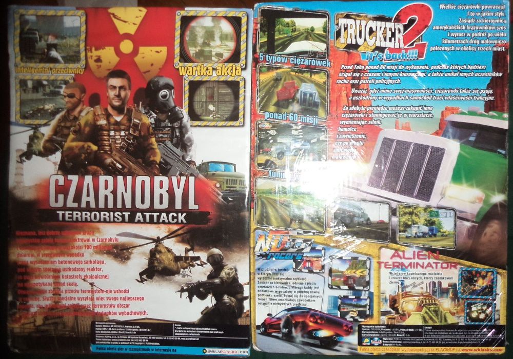 12 retro gry PC CD DVD - BOX format A4, ZAFOLIOWANE, aż 7 płyt !