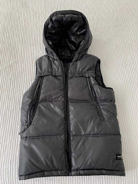 Colete Hugo Boss dupla face, preto\cinzento tamanho 12