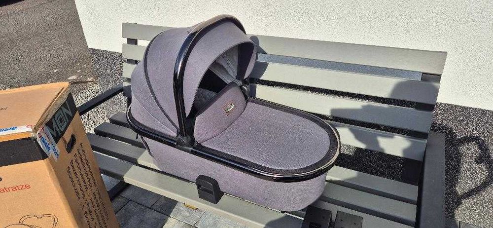 Wózek Moon ReSea S szary 2 w 1 gondola spacerówka zadbany adaptery