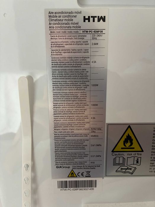 Ar Condicionado Portátil HTW 9000 BTU – Pouco Uso
