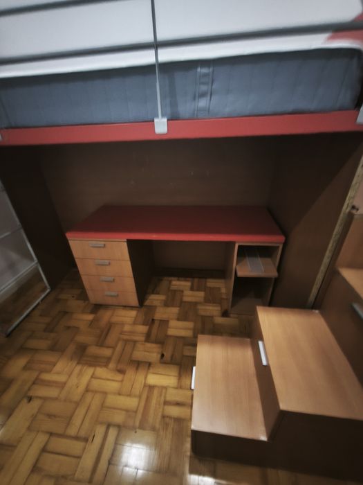 Cama Estúdio com secretária criança