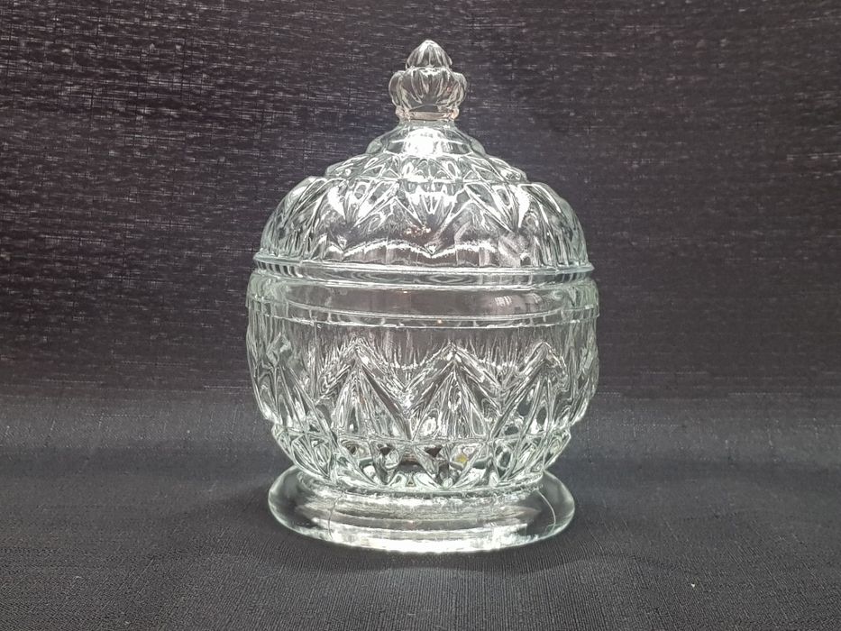 Bomboniera cukiernica kryształowa szkło kryształowe Vintage PR