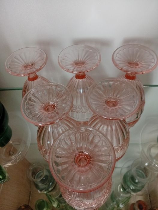 Pucharki, Wianuszek, HSG Ząbkowice, PRL szkło vintage retro