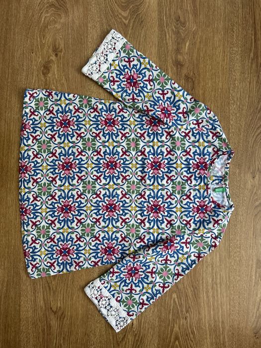 Wzorzysta Bluzka Koszula Benetton Rozmiar 150