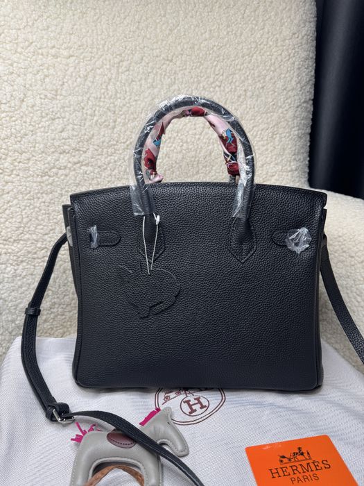 Сумка шкіряна жіноча в стилі Hermes Birkin розмір 30 см