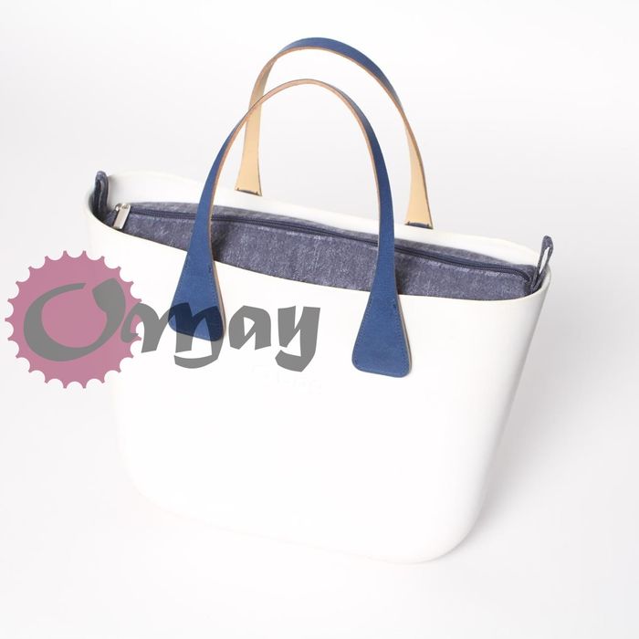 organizer OBAG MINI +OPASKA granatowa pepitka połysk 2 kieszenie OMAY