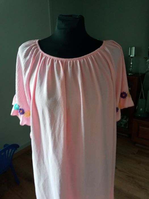 Sukienka luzna roz pastel 42 44 damska lato
