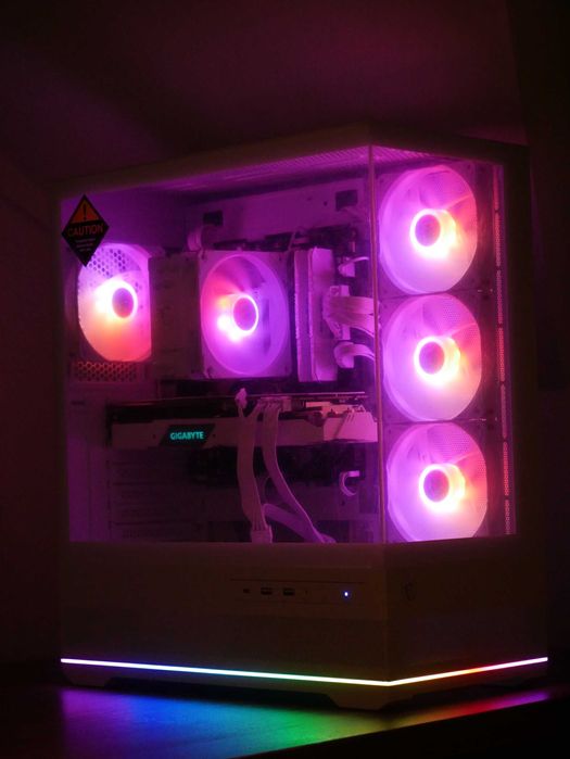 OKAZJA - Komputer gamingowy – Ryzen 5 / RTX / 16GB / Biały zestaw ARGB