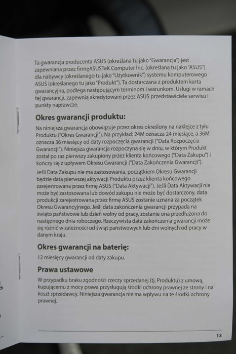 Laptop ASUS Tuf F15 FX507 win11, 16gbram, pamięć 1tb rtx4060 gwarancja