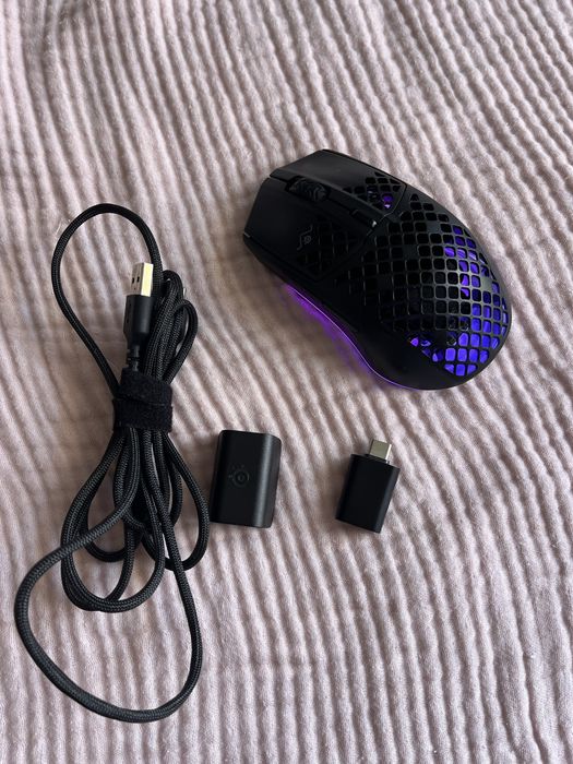 Rato Wireless SteelSeries Aerox 3 Black (Ultra Leve / Como Novo)