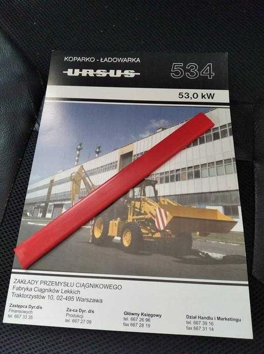 Folder prospekt oryginalny koparka Ursus 534