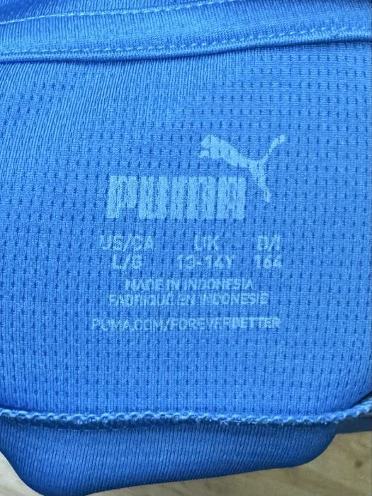 Puma Manchester City dry cell футболка 164 см 13-14 лет подростковая голубая, оранжевая