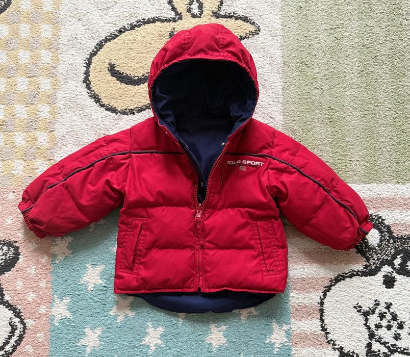Kurtka dziecięca bardzo ciepła Ralph Lauren dwustronna