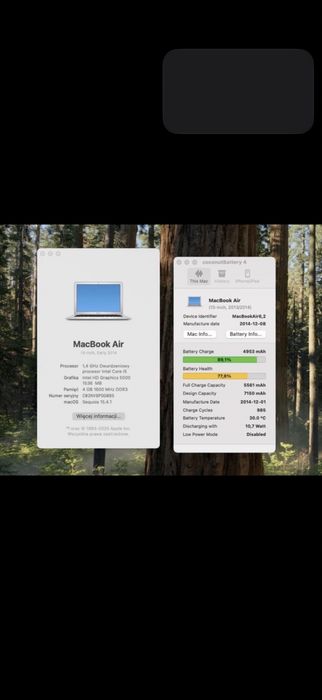 MacBook Pro 13" i5 16GB RAM 256SSD Retina stan BDB nowy zasilacz