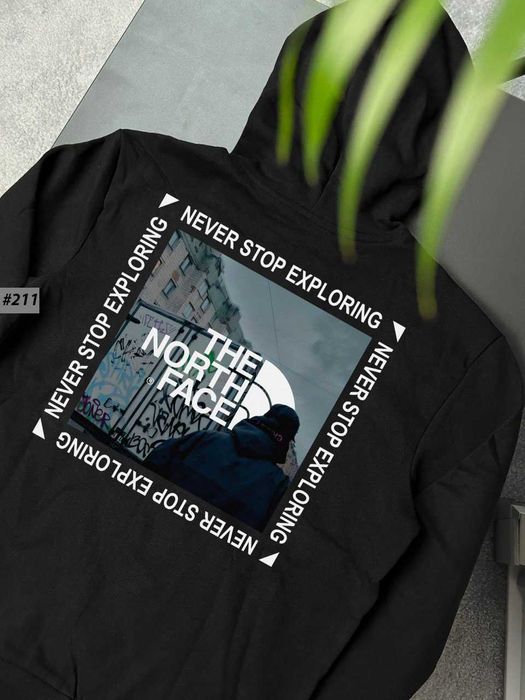 Черное Худи The North Face — Нова Кофта TNF ТНФ — KRBK Street — XS S M L XL XXL