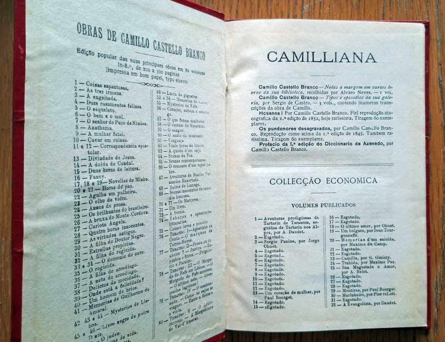 Coleção de Camilo Castelo Branco (40 volumes)
