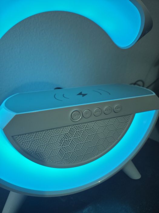 Coluna Bluetooth Led Rgb Led / Carregador Induçao