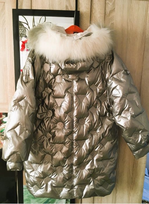 Piękna kurtka srebrno złota XXXL nowa
