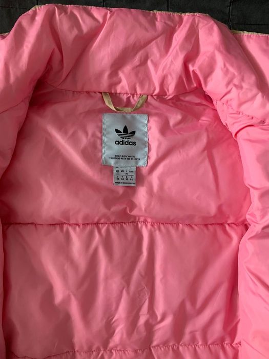 Демісезонна куртка Adidas (Short Puffer Jacket НM2614 Бежевий Loose Fit)