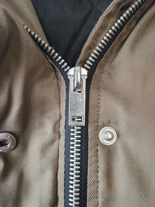 Długa parka płaszcz khaki