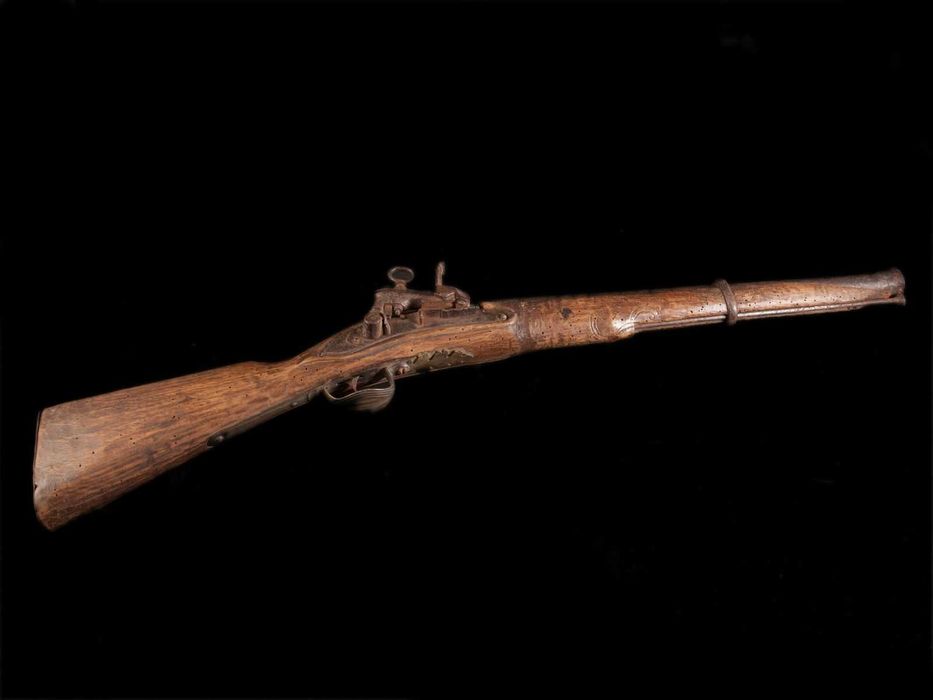 Espingarda pederneira antiga