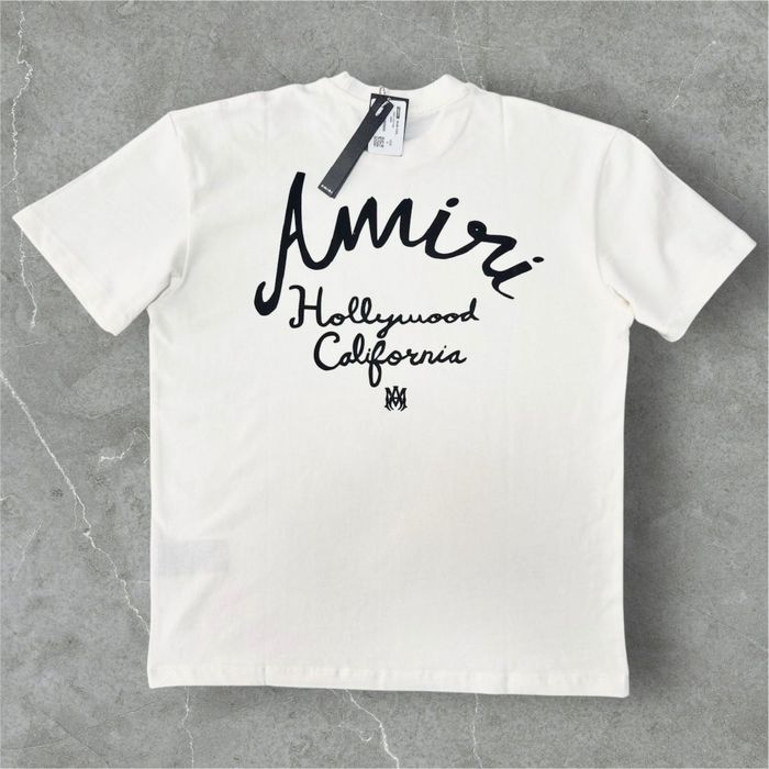 T-shirt koszulka męska biała nadruk AMIRI S