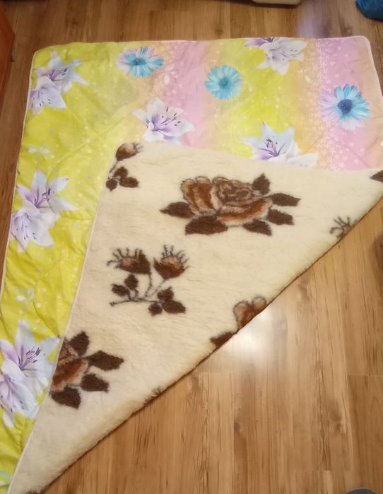 Piękna wełna z merynosa gold medic wyrób antyreumatyczny 150x190