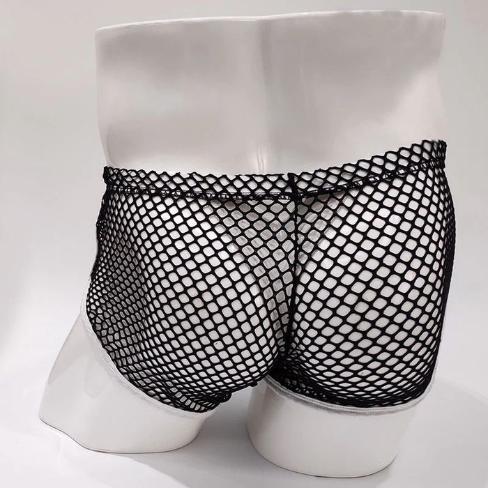 Męskie Przeźroczyste Bokserki z Siateczki - XXL