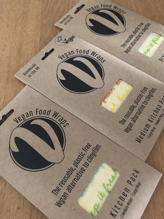 Wraps para comida reutilizáveis vegan