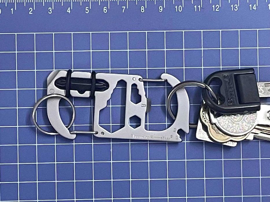 •• EDC Карабін S-Подібний Мультитул Викрутка Гайковий Ключ Відкривашка Брелок | EDC Карабин S-Образный Отвертка Гаечный Открывашка S-Biner Тактический