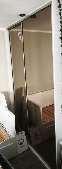 Lustro o wymiarach 85x245 cm drzwi do szafy przesuwnej do zabudowy