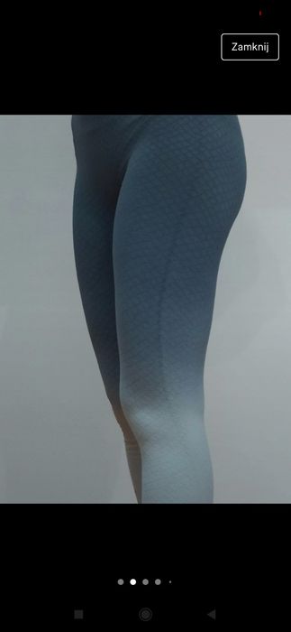 Legginsy sportowe szare ombre workout idealne na siłownię