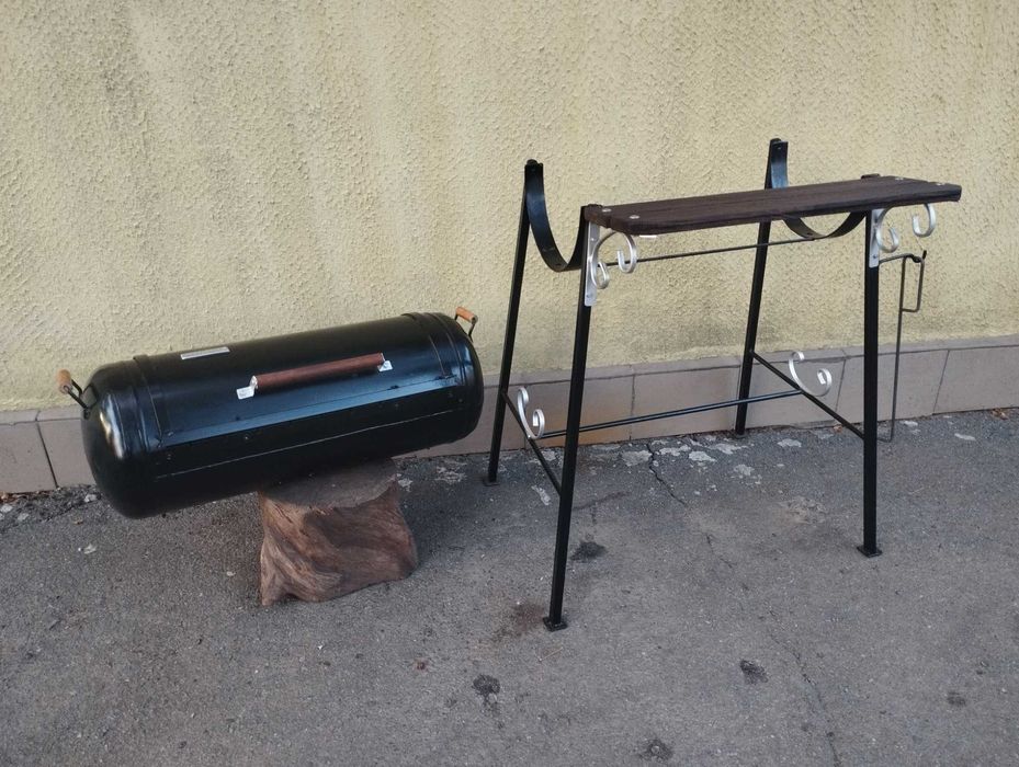 Мангал из газового балона.