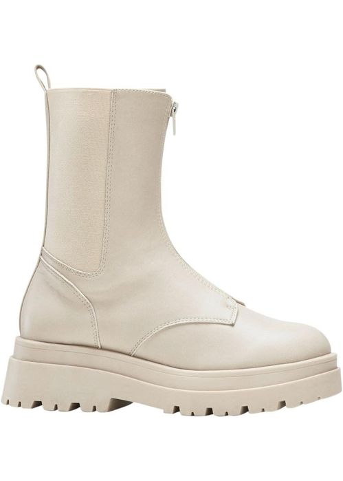 B.P.C beżowe botki damskie na grubej podeszwie r.42