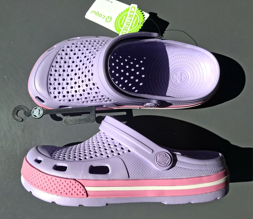 Coqui Lindo klapki chodaki crocs liliowe r. 36  damskie dziecięce