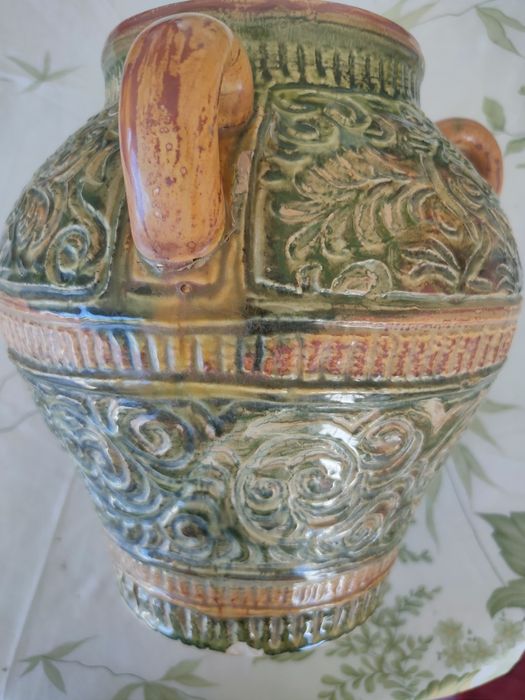Vaso antigo em cerâmica "Aleluia".