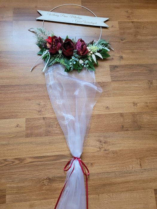 Dwie obręcze na wesele/na drzwi/Witamy Gości Weselnych/Witamy Pana Mło