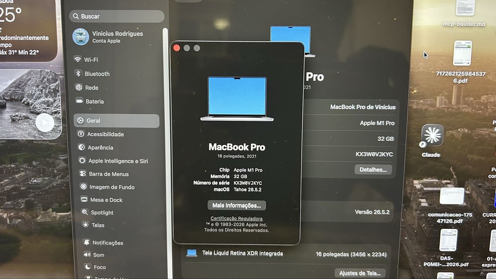 MacBook M1 Pro 512GB | 32GB RAM