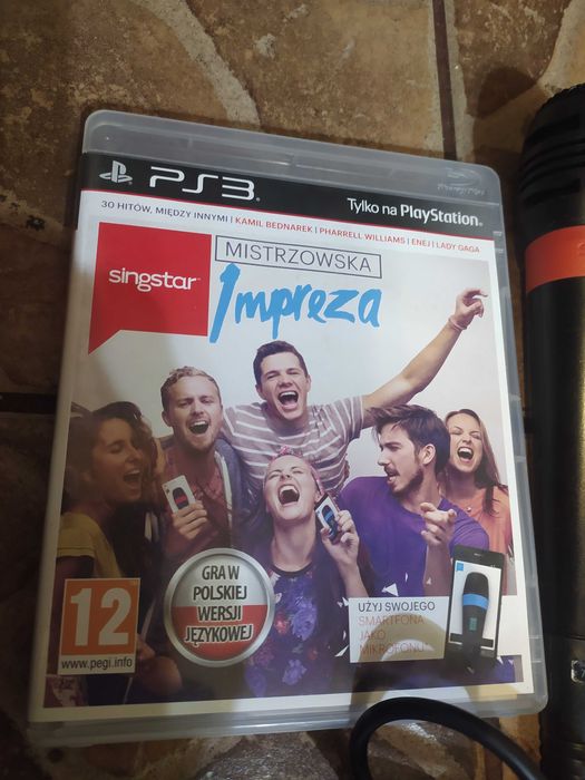Zestaw gra na SONY PS3 " Mistrzowska impreza ", 2 mikrofony, kabel USB