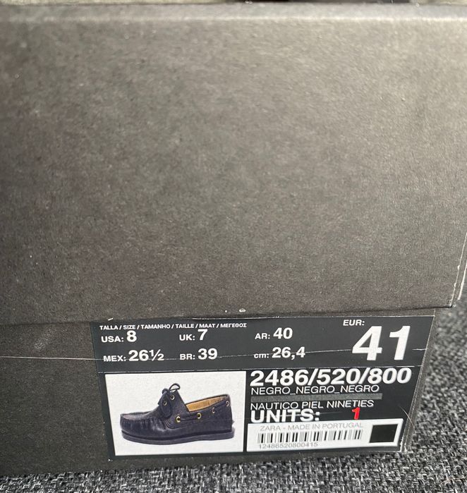 Sapatos Vela em pele genuína de alta qualidade nº41 (Novos)