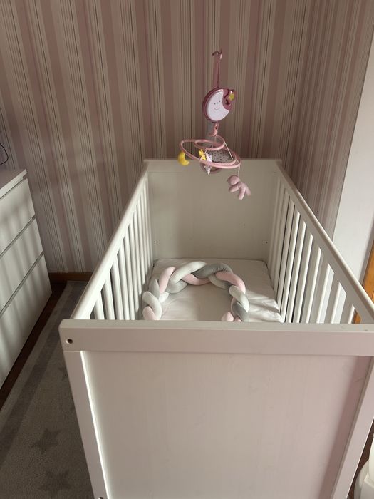 SUNDVIK Berço, branco, 60x120 cm com pouco uso