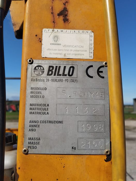 Platforma sadownicza  Billo Pony 4x4 sprowadzona